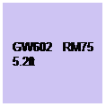 Text Box: GW602   RM75
5.2ft
